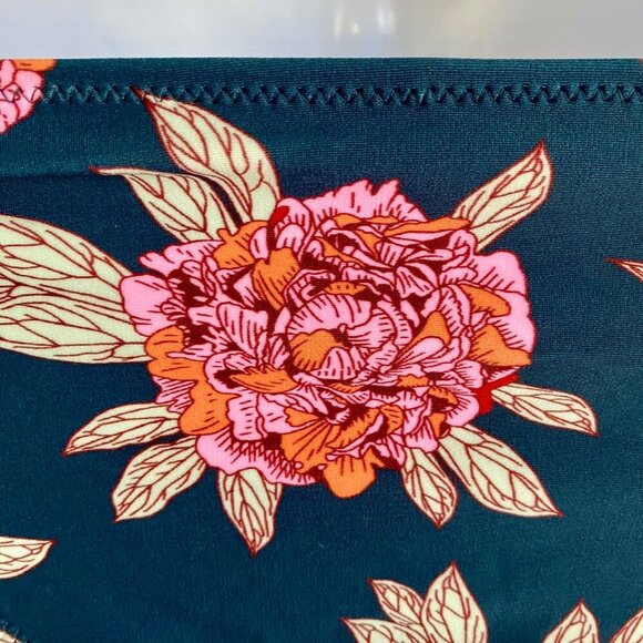 Cupshe Solid Top Floral Bottom Bikini 2 Piece Swimsuit Set Women's Small NEW - Picture 9 of 12